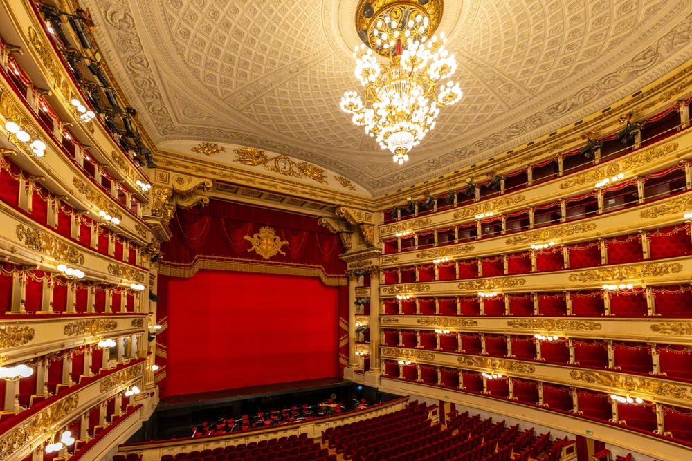 Foto dell'interno del Teatro alla Scala di Milano