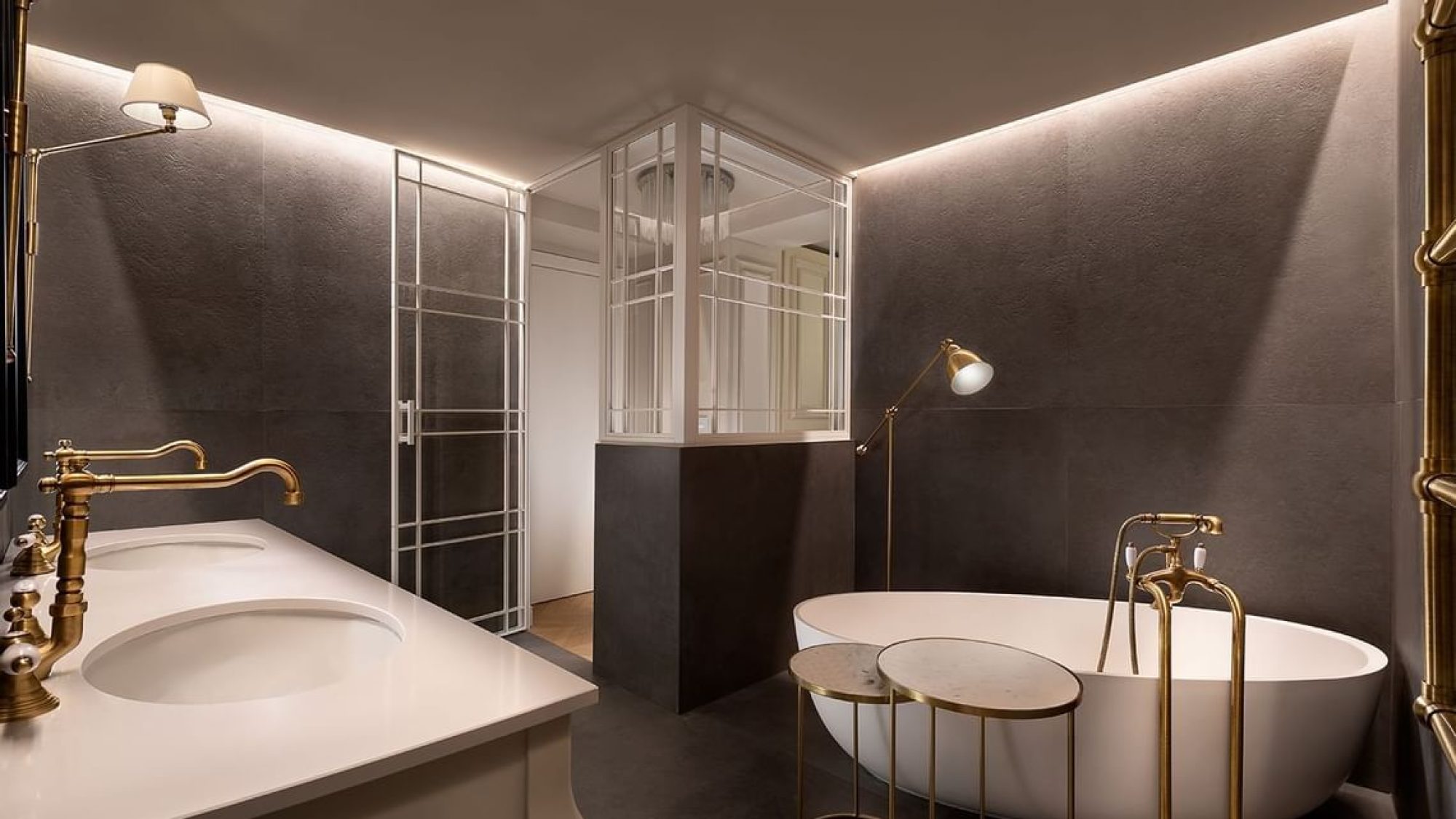 Foto del bagno si una delle suite del Matilde Boutique Hotel